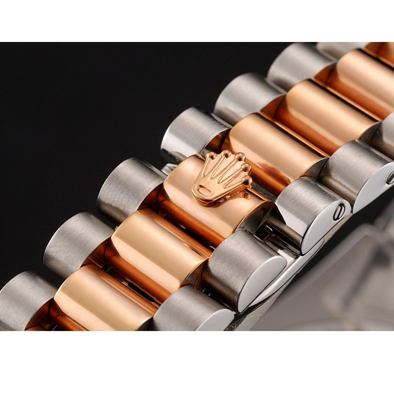 Aaa replica watch Diamonds Gold Staineless Bracelet Bezel Rolex Day-Date And Steel Rose 1454107 Swiss 0814